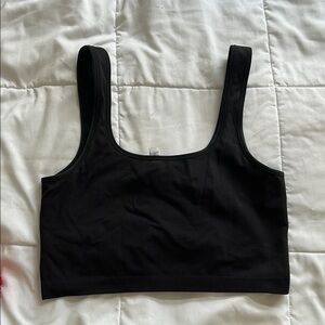 Athleta Long Line Ribbed Sports Bra Crop Top